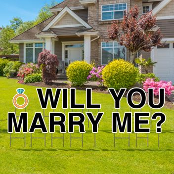 Pre-Packaged Will You Marry Me Yard Letters