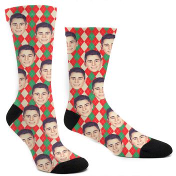 Custom Christmas Argyle Socks