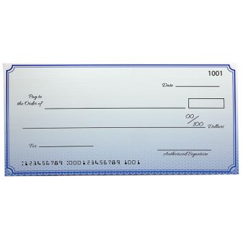 Custom Economy Large Checks 22 x 48 Inch