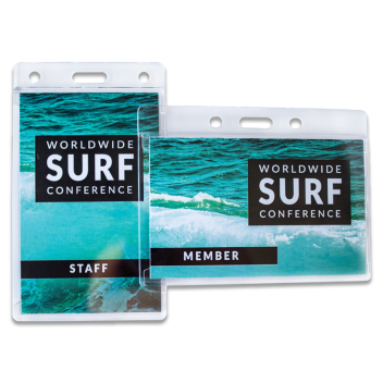Hard Plastic Acrylic Badge Holder with Slot