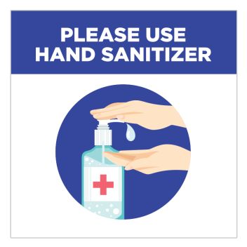 Please Use Hand Sanitizer Stickers