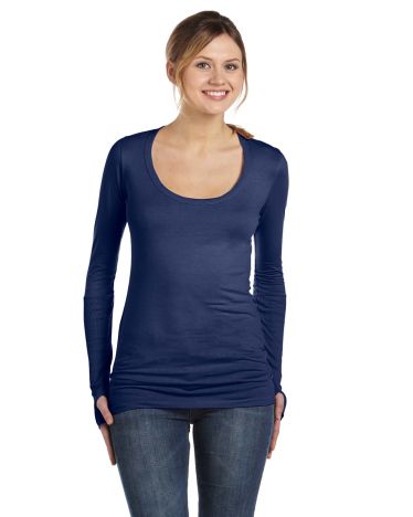 Alternative Ladies Rib-Sleeve Scoop-Neck T-Shirt