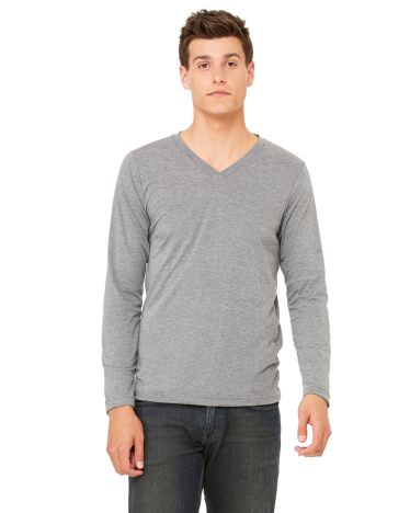Bella Unisex Jersey Long-Sleeve V-Neck T-Shirt