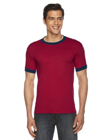 American Apparel Unisex Poly-Cotton Short-Sleeve Ringer T-Shirt