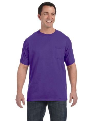 Hanes 6.1 Oz. Tagless&amp;reg; ComfortSoft&amp;reg; Pocket T-Shirt