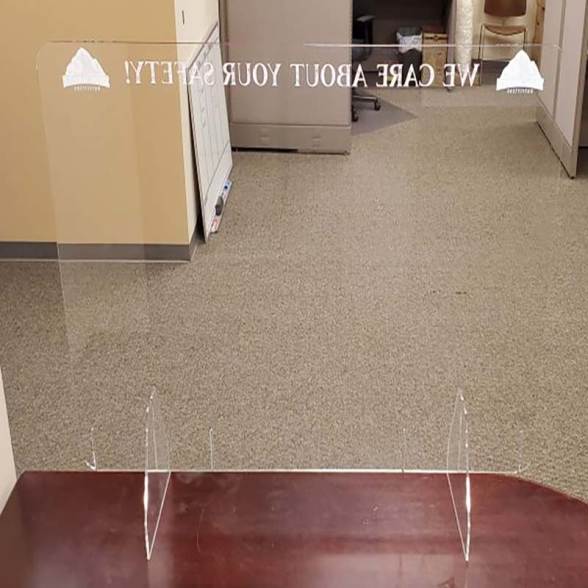 24 X 47 Inch Sneeze Guard Table Top Raised From Surface