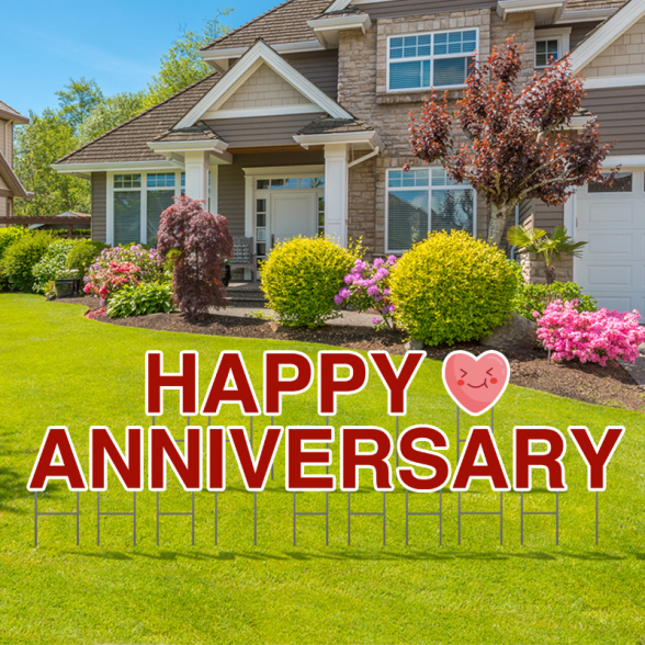 Pre-Packaged Happy Anniversary Yard Letters
