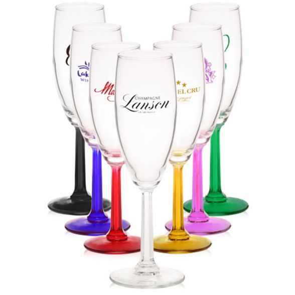 6 Oz. Libbey&reg; Champagne Flutes - Full Color