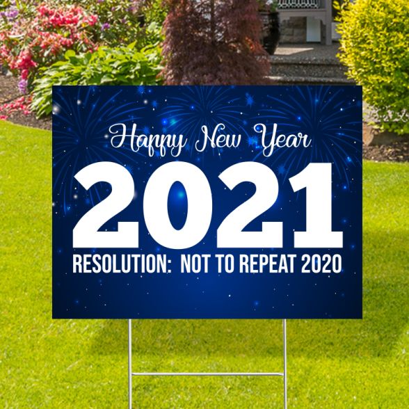 Happy New Year 2021 Yard Signs