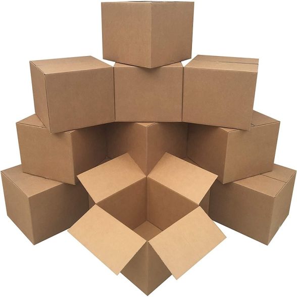 13 X 13 X 13 Inch Corrugated Boxes - Blank