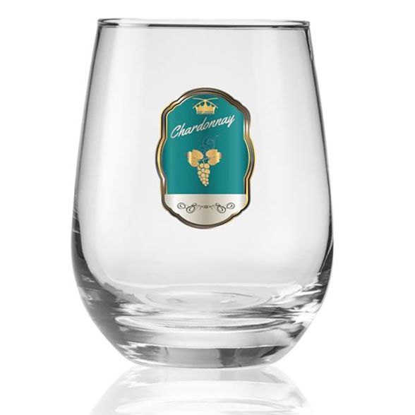 15.25 Oz. Libbey&reg; Stemless White Wine Glasses - Full Color
