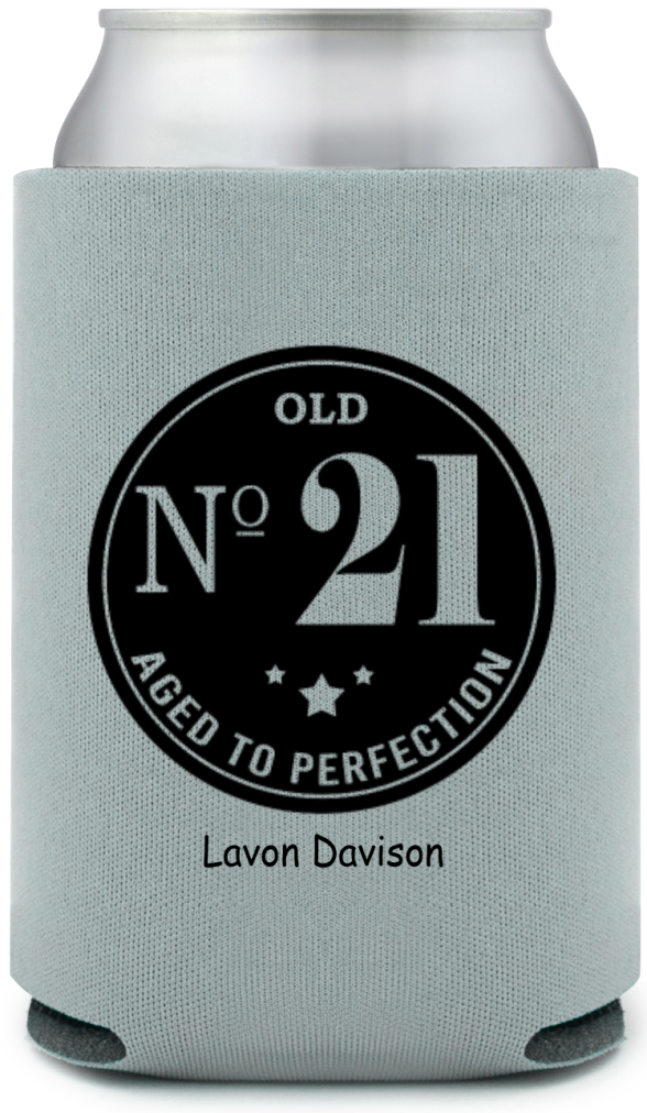 21 Aged To Perfection Birthday Full Color Can Coolers