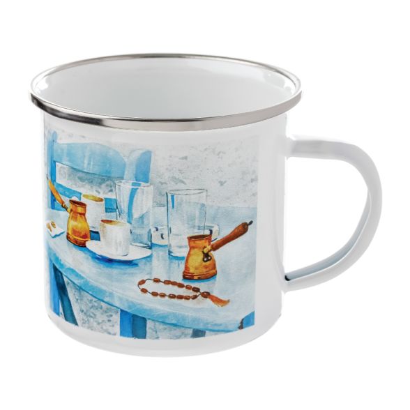 Full Color 12 Oz Camper Enamel Mugs
