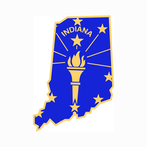 Indiana Stock Lapel Pins State Lapel Pins