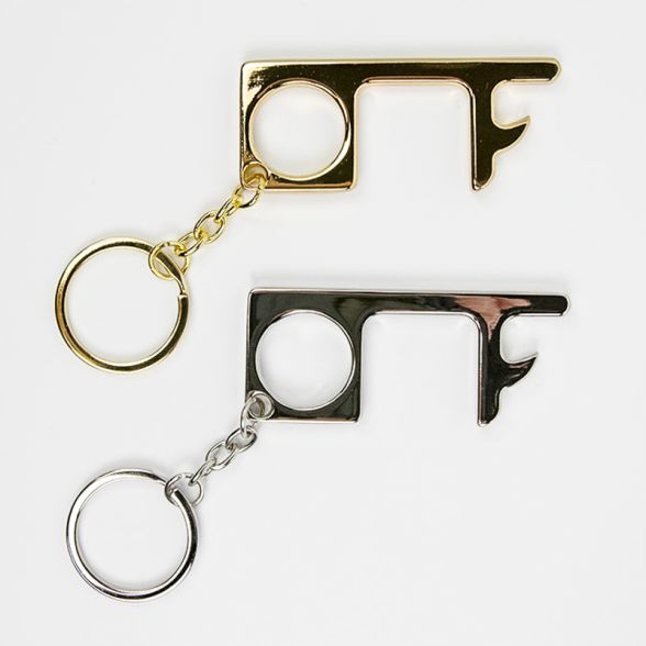 Touch Free Multi Functional Metal Keychains