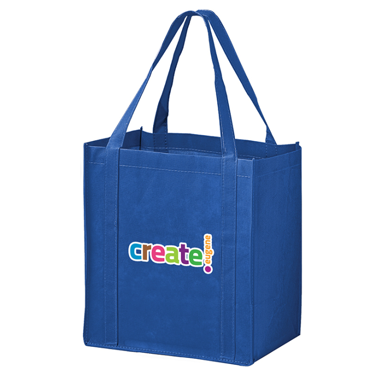 12 X 8 X 13 Inch Full Color Recession Buster Non-Woven Grocery Totes - Tote Bags