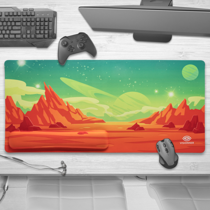 14.5 X 31.5 Inch Custom Gaming Mouse Pads With Foam Wrist Pad - Pads