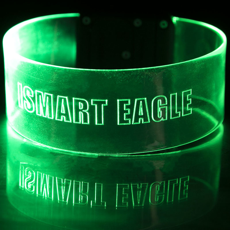 Custom Laser Engraved LED Magnetic Wristband Bracelet - Led