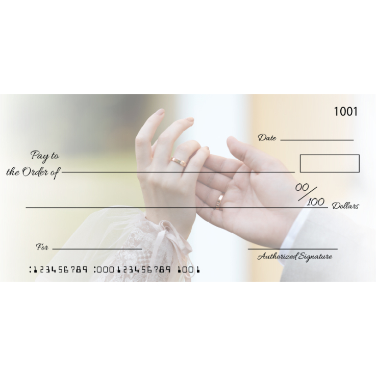 Custom Wedding Hand Big Checks - 