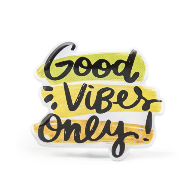 Good Vibes Only Stock Lapel Pins - Inspirational Pin