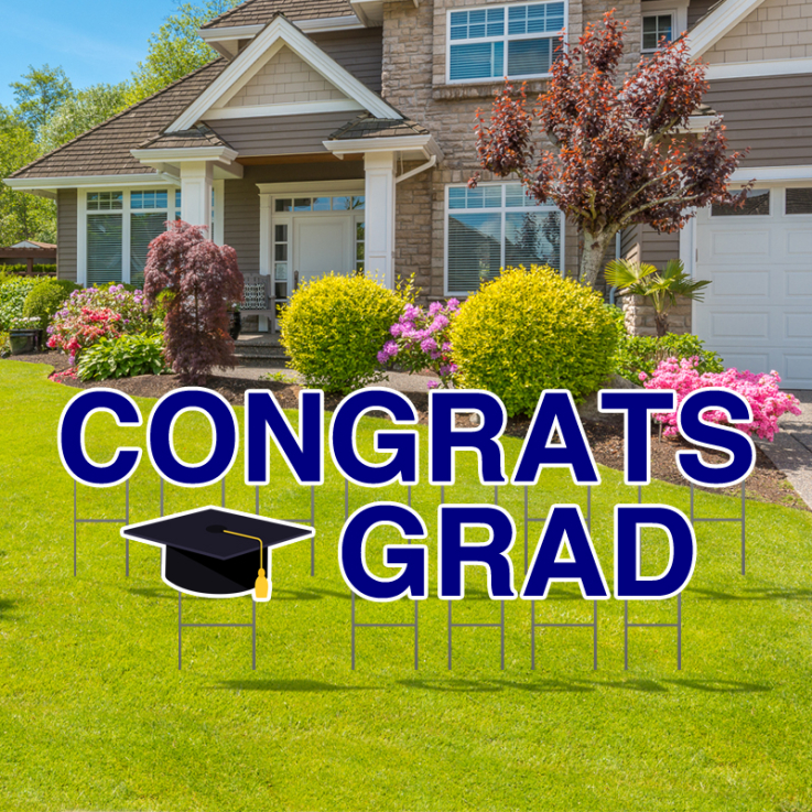 Pre-Packaged Congrats Grad Yard Letters - Yard Letters