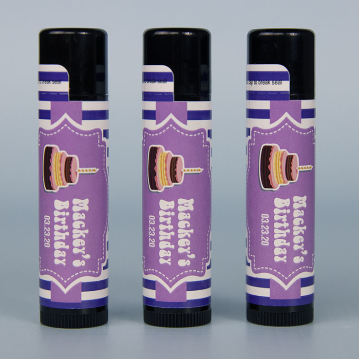 Black Natural Beeswax Lip Balm with Full Imprint Colors - Sunscreen
