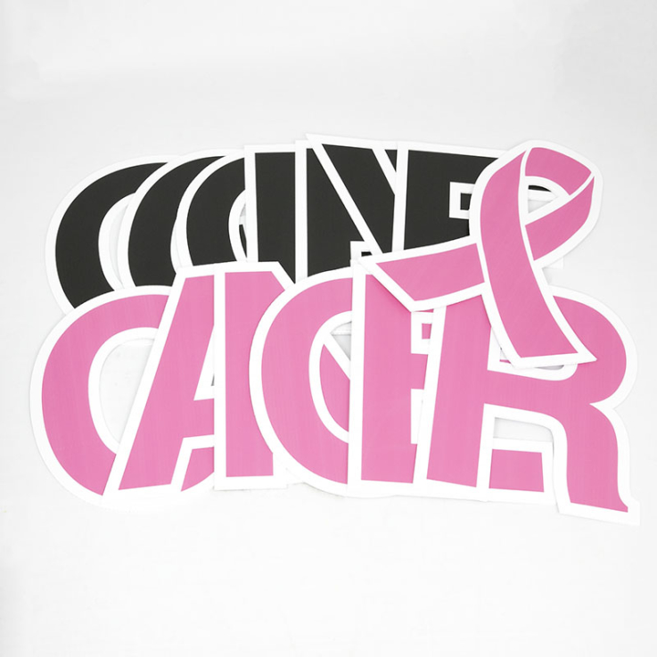 Pre-Packaged Goodbye Cancer Yard Letters - Cancer