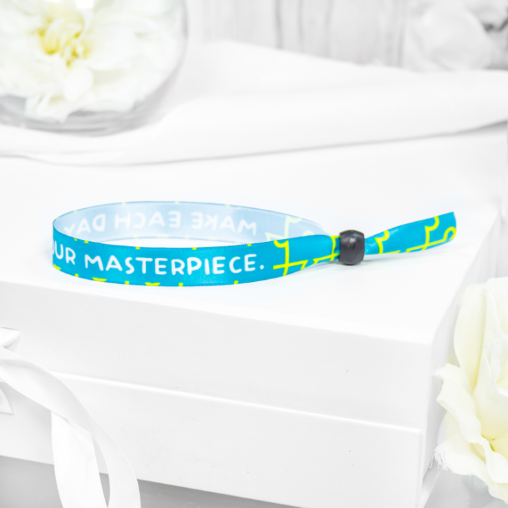 02Fluorescent Neon Full Color Cloth Wristbands - Fluorescent
