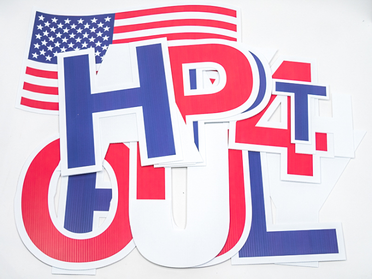 Pre-Packaged Happy 4th Of July Yard Letters - Independence