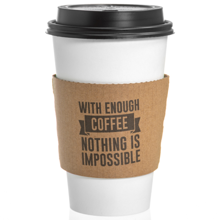 Custom Traditional Natural Kraft Cup Sleeves - Paper Cup Sleeves