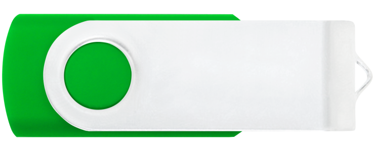 Green 361 - White - Flash Drive