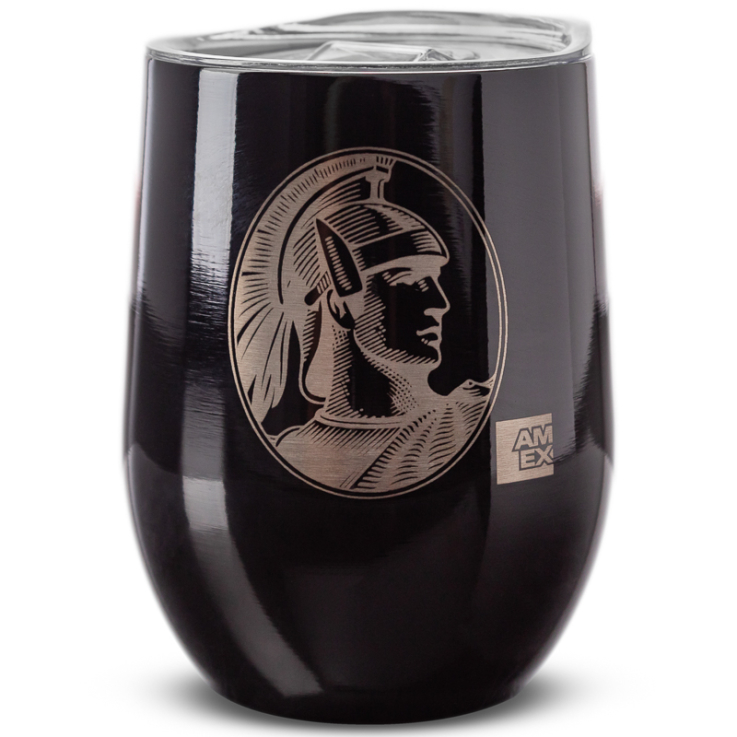 12 Oz. Laser Engraved Stainless Steel Wine Tumblers - Laser Engraved

