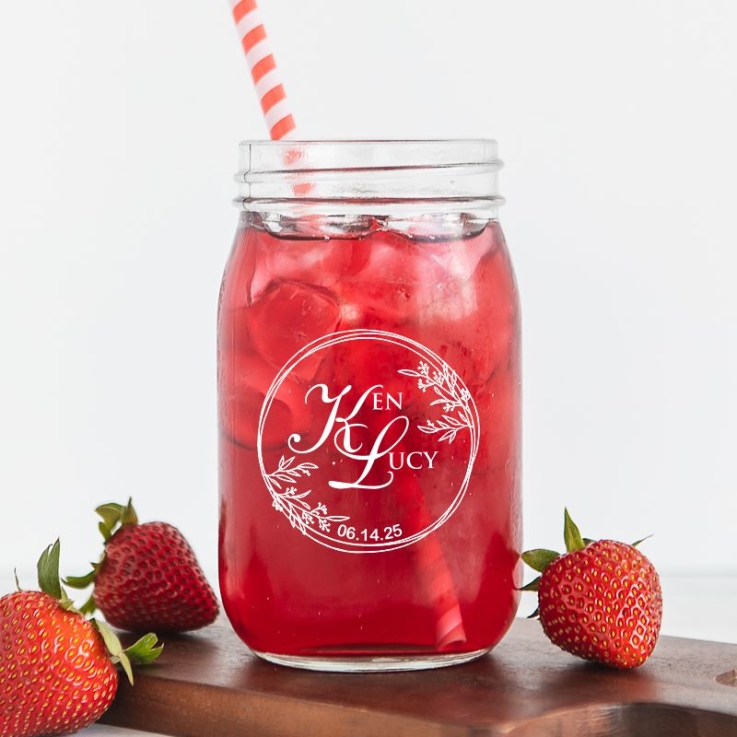 16 Oz Drinking Glass Mason Jars - 