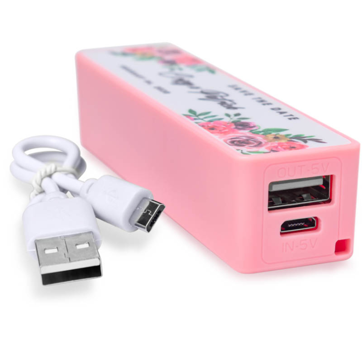 Compact Keychain Power Banks - Pink - 