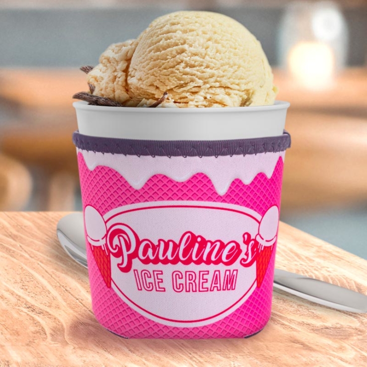 Full Color Neoprene Ice Cream Pint Sleeves - Ice Cream