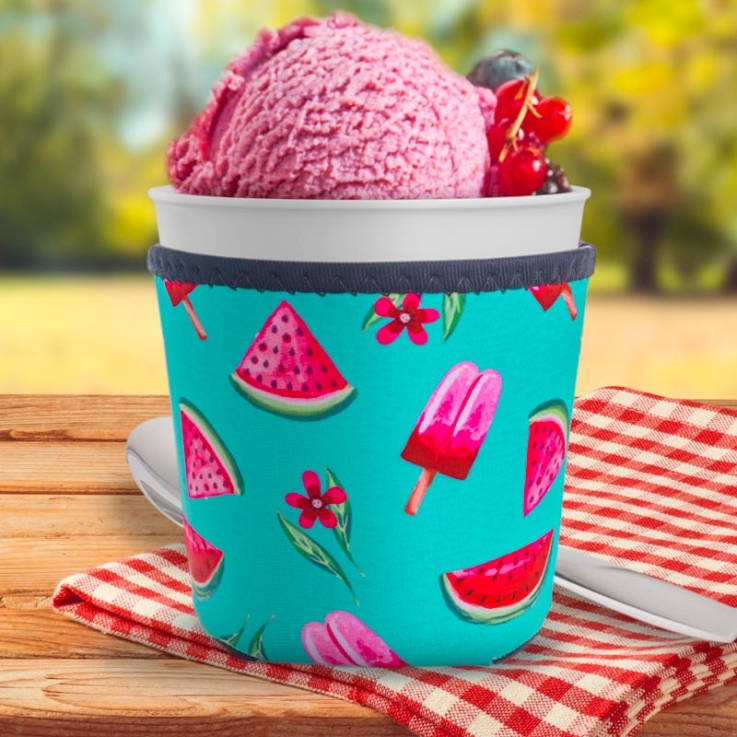 Full Color Neoprene Ice Cream Pint Sleeves - Ice Cream Cup Sleeves

