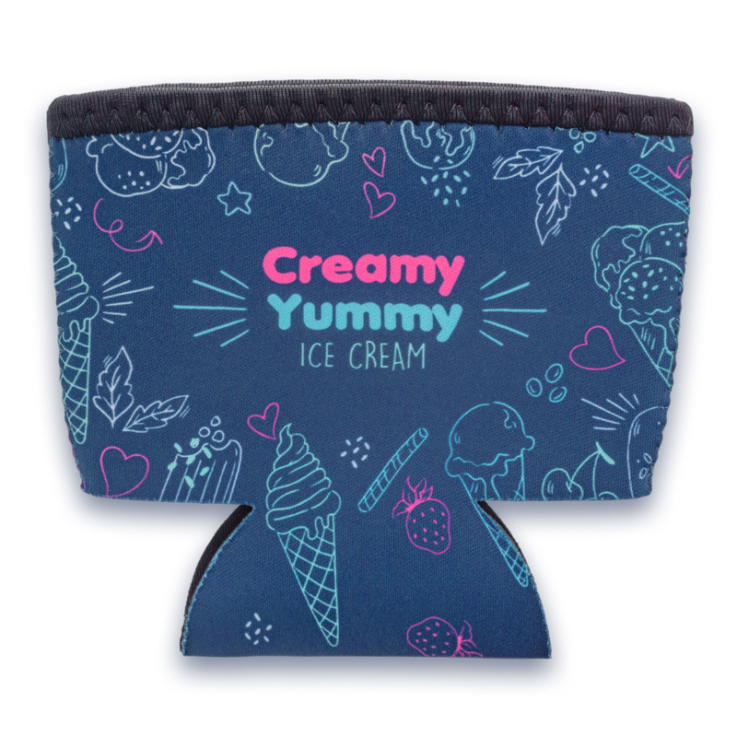 Full Color Neoprene Ice Cream Pint Sleeves_Folded - Cup Sleeves