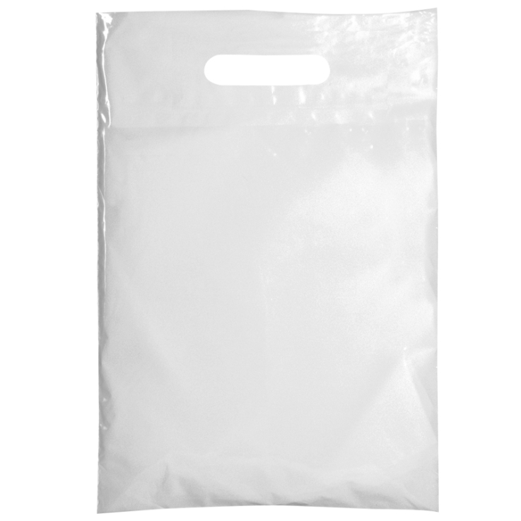 Blank 12 x 16 Inch Full Color Plastic Bags with Die Cut Handles - 
