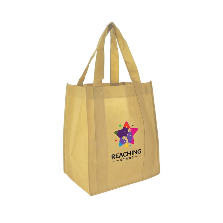 13&amp;quot; W X 15&amp;quot; H With A 10&amp;quot; Gusset Full Color Shopping Totes - Non-woven