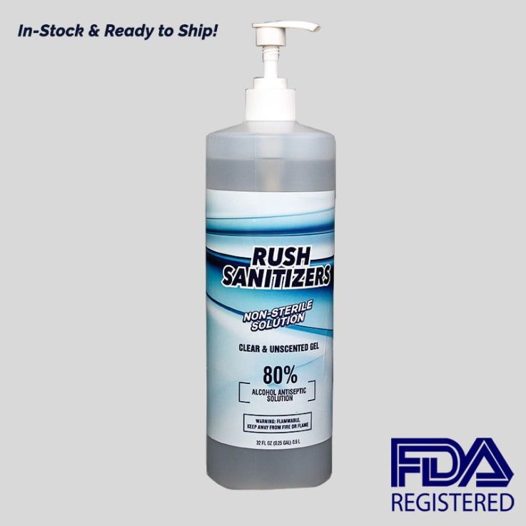 32 Oz Rush Sanitizer GEL Refills - Sanitizer Refill