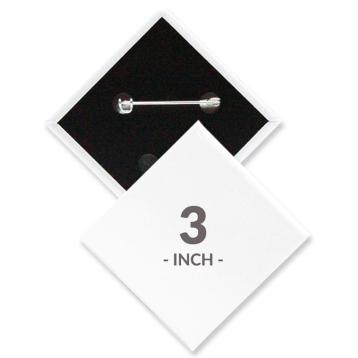 3 X 3 Inch Diamond Custom Buttons - Imprint Buttons