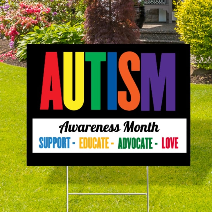 Autism Awareness Month Stock Yard Signs - Autism