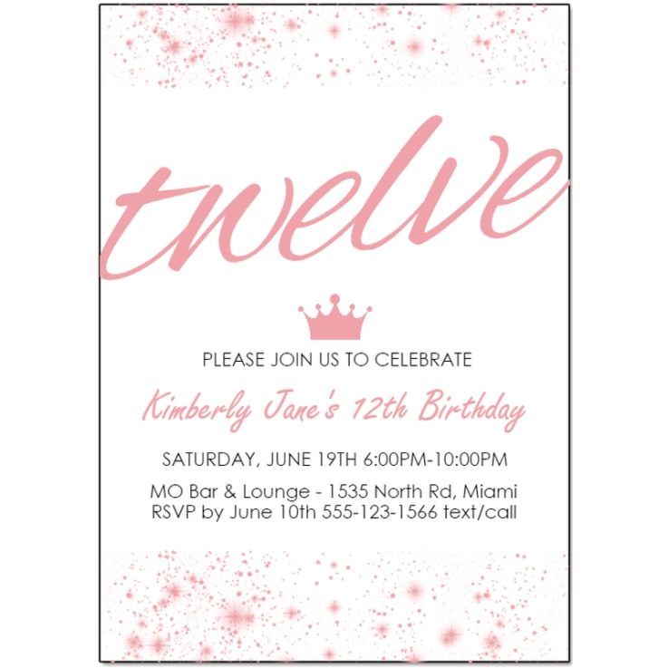 Birthday #116245 - Imprint Invitation Card