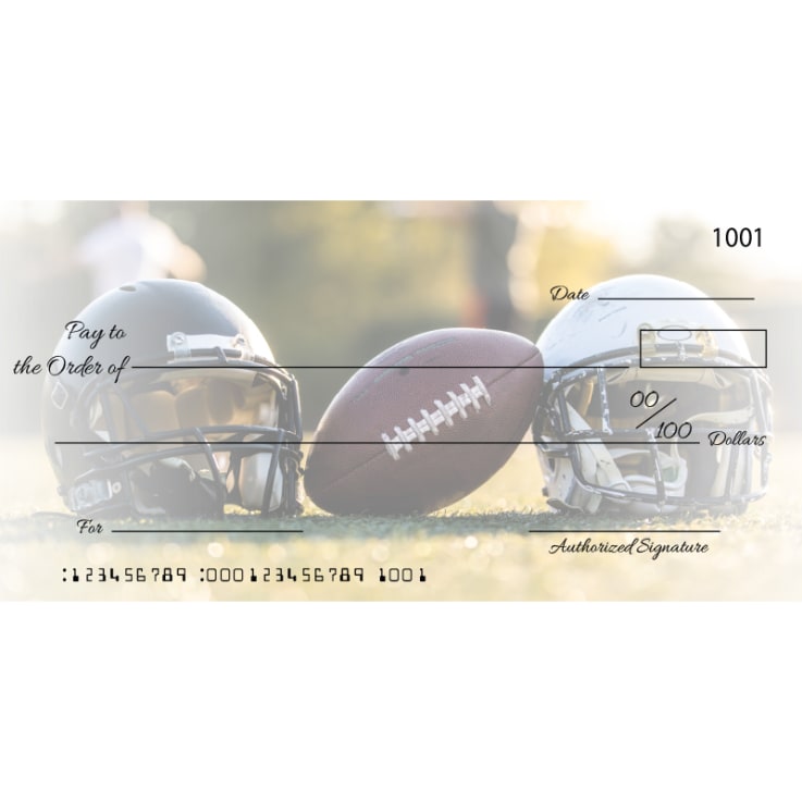 Custom Football Helmet Big Checks - 