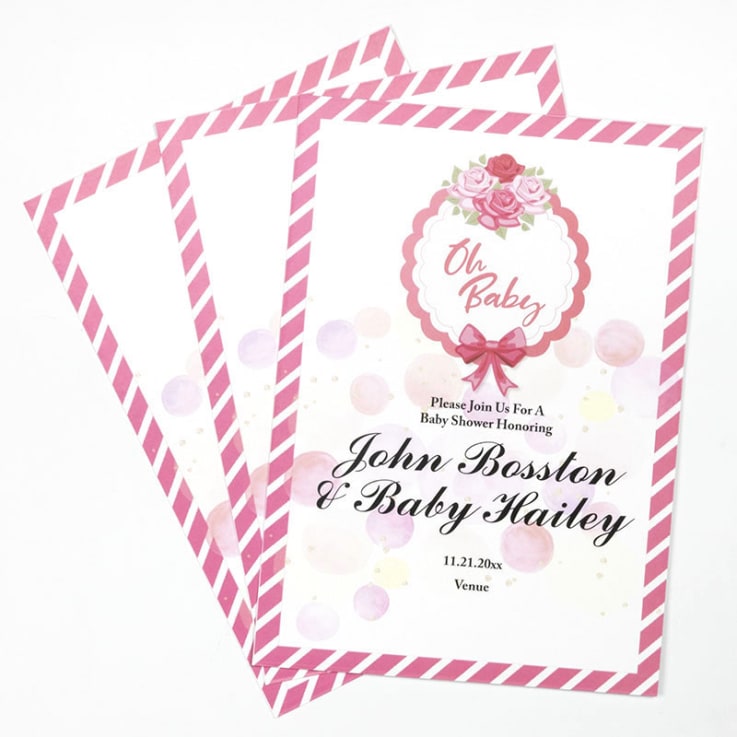 Custom Full Color 5 X 7 Inch Invitation Cards - Imprint Invitation Card