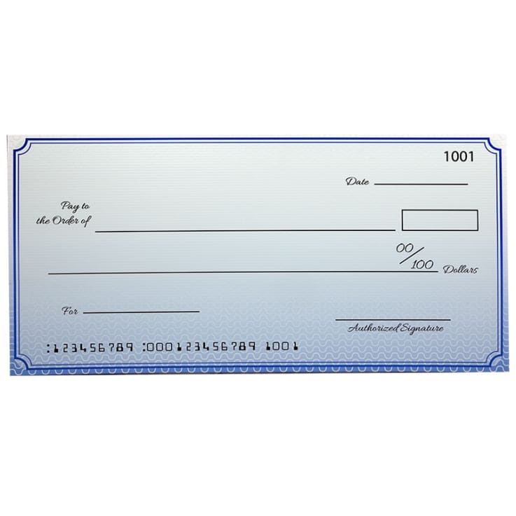 Custom Premium Giant Check 30 X 60 Inch - Charity Checks