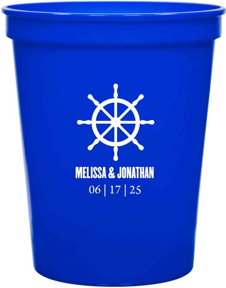 Custom Time To Get Ship Faced Beach Nautical Wedding Stadium Cups