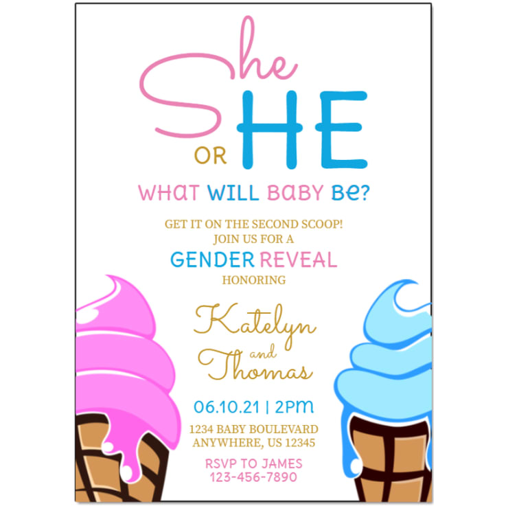 Gender Reveal #116694 - Imprint Invitation Card