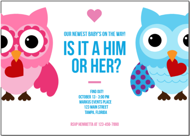 Gender Reveal #116131 - Imprint Invitation Card