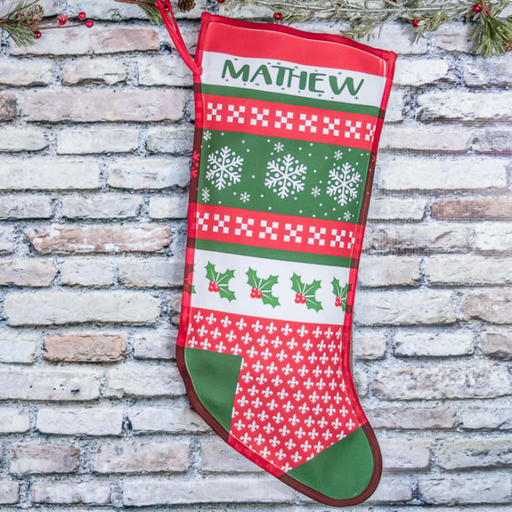 Personalized Name Nordic Christmas Stockings - 